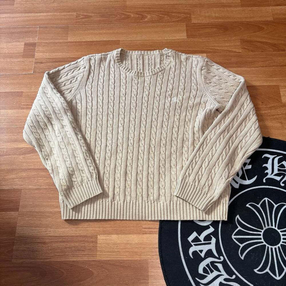 Lauren Ralph Lauren Cable Knit 2000s Sweater Beige
